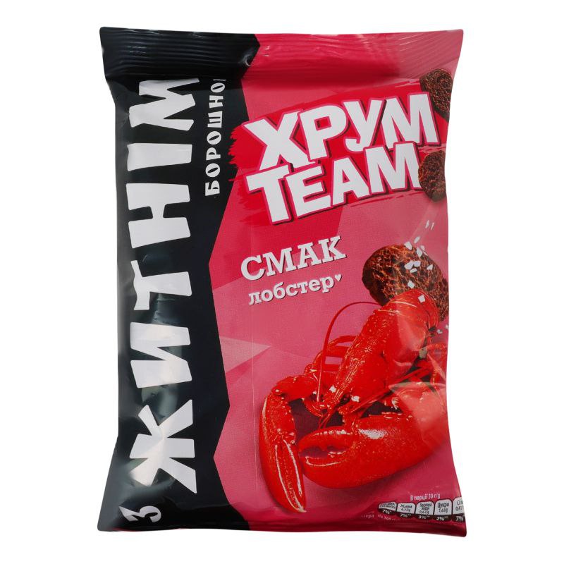 Сухарики ХрумTeam зі смаком лобстера Багет з житнім борошном 55г